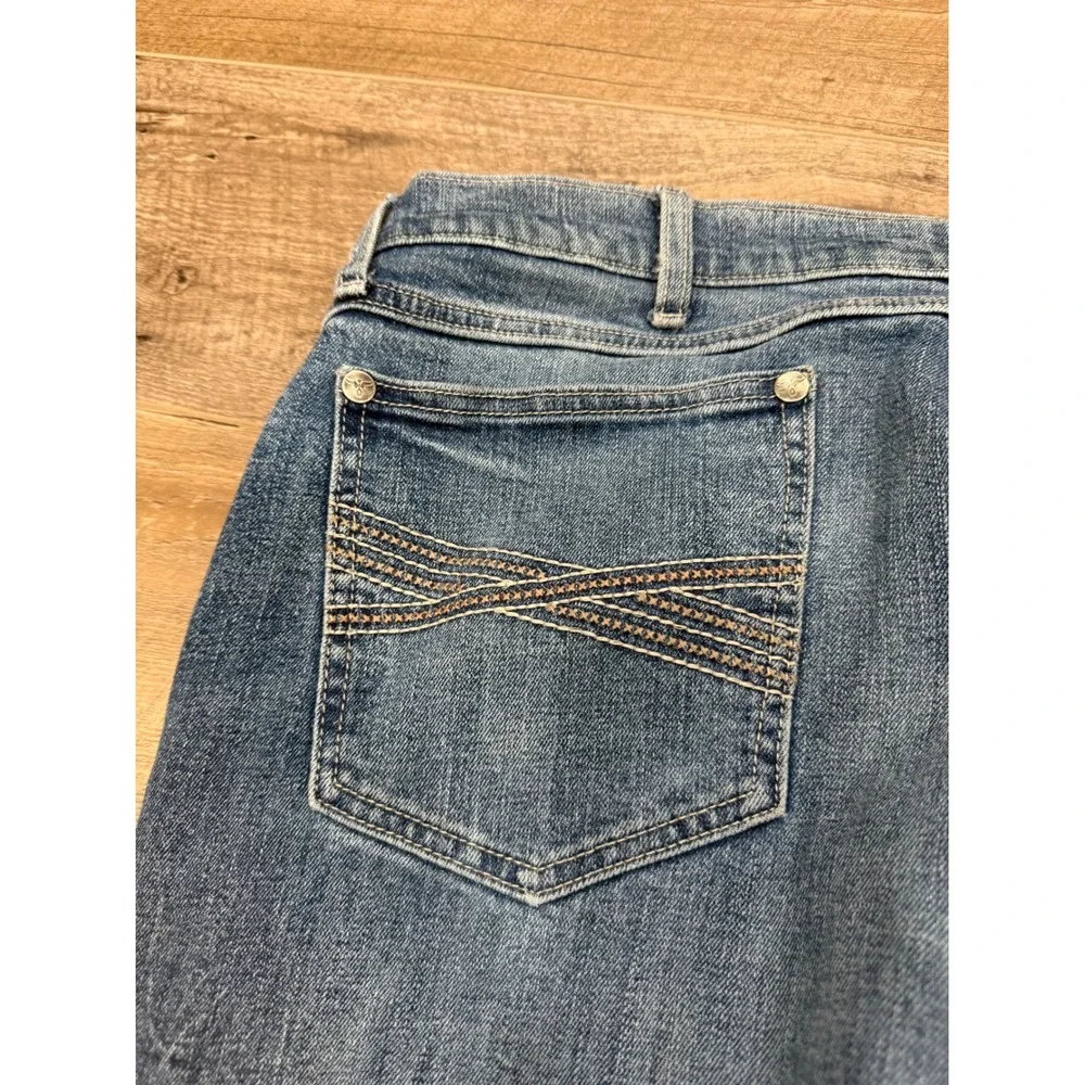 Wrangler‎ 20X Mens 44MWXSH Relaxed Straight Leg Jeans Blue Medium Wash 38x32